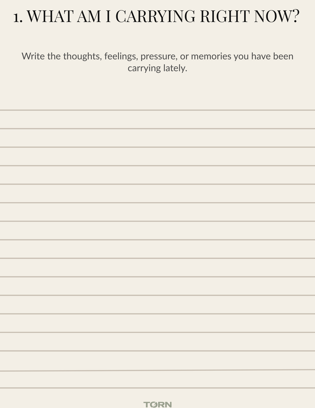 TORN Workbook