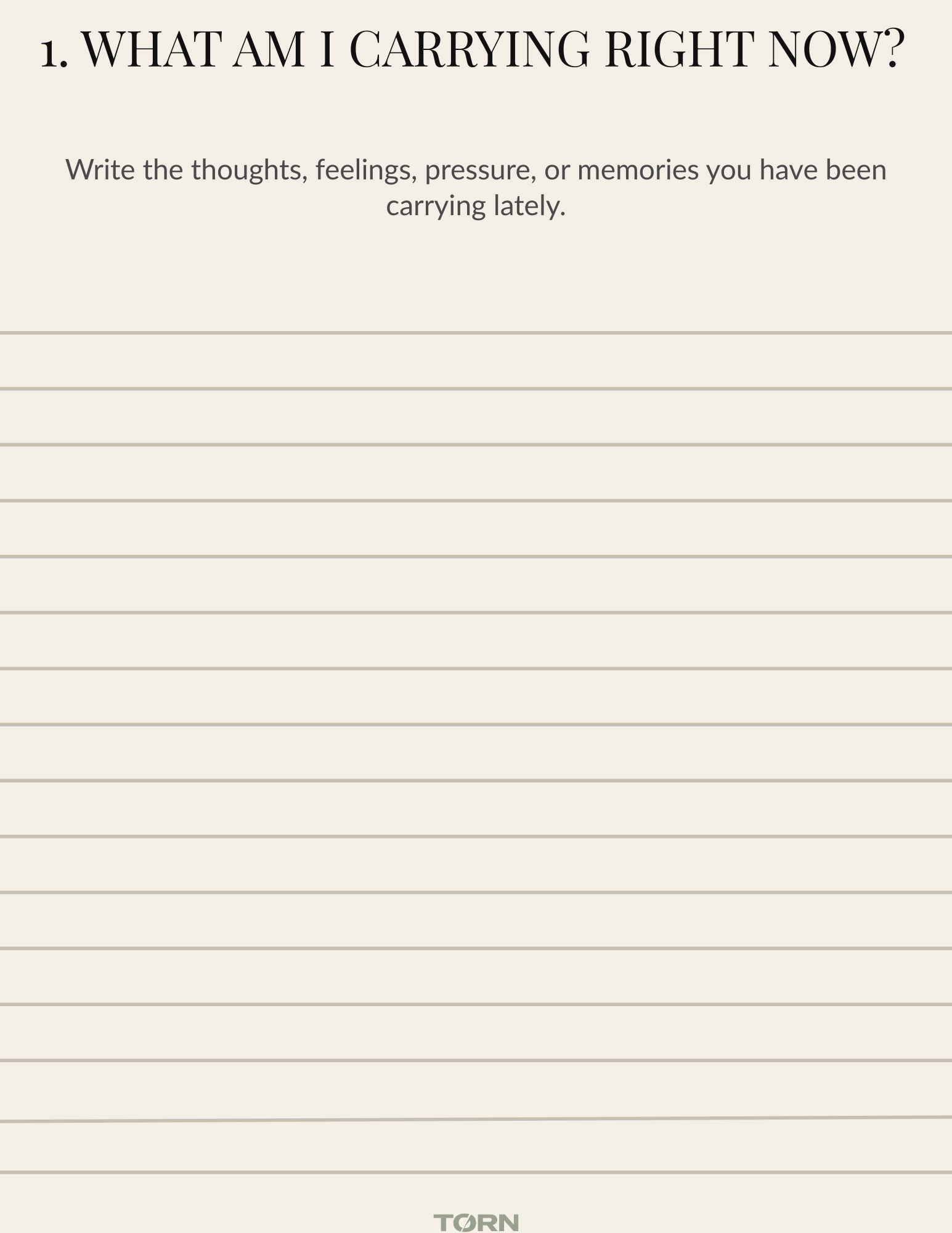 TORN Workbook